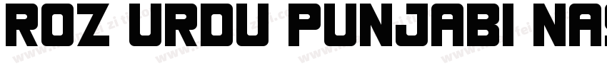 Roz Urdu Punjabi Nas字体转换